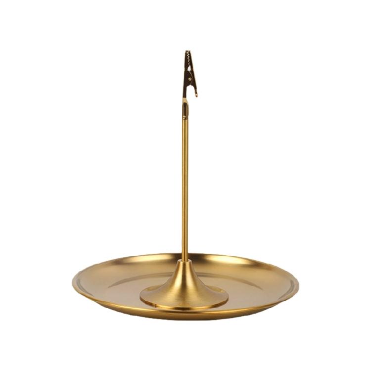 Multifunctional Incenses Stand Base Clip Buddhas Metal Incenses Stick Holders Clip with Ashes Catchers Tray Set