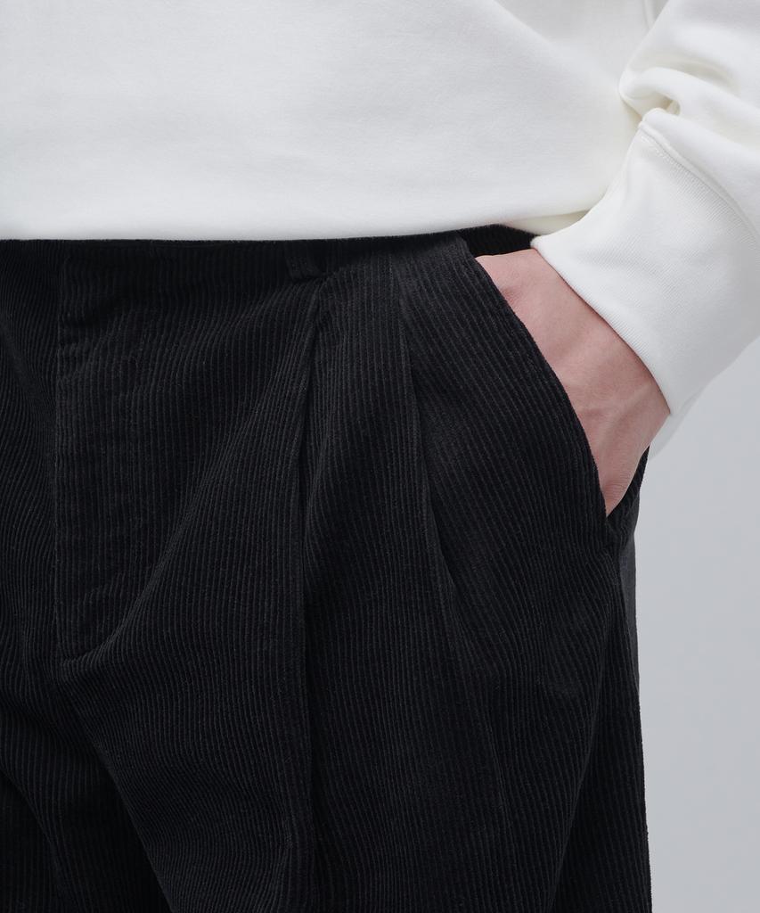 Musinsa Standard Corduroy Wide Balloon Pants [Black]