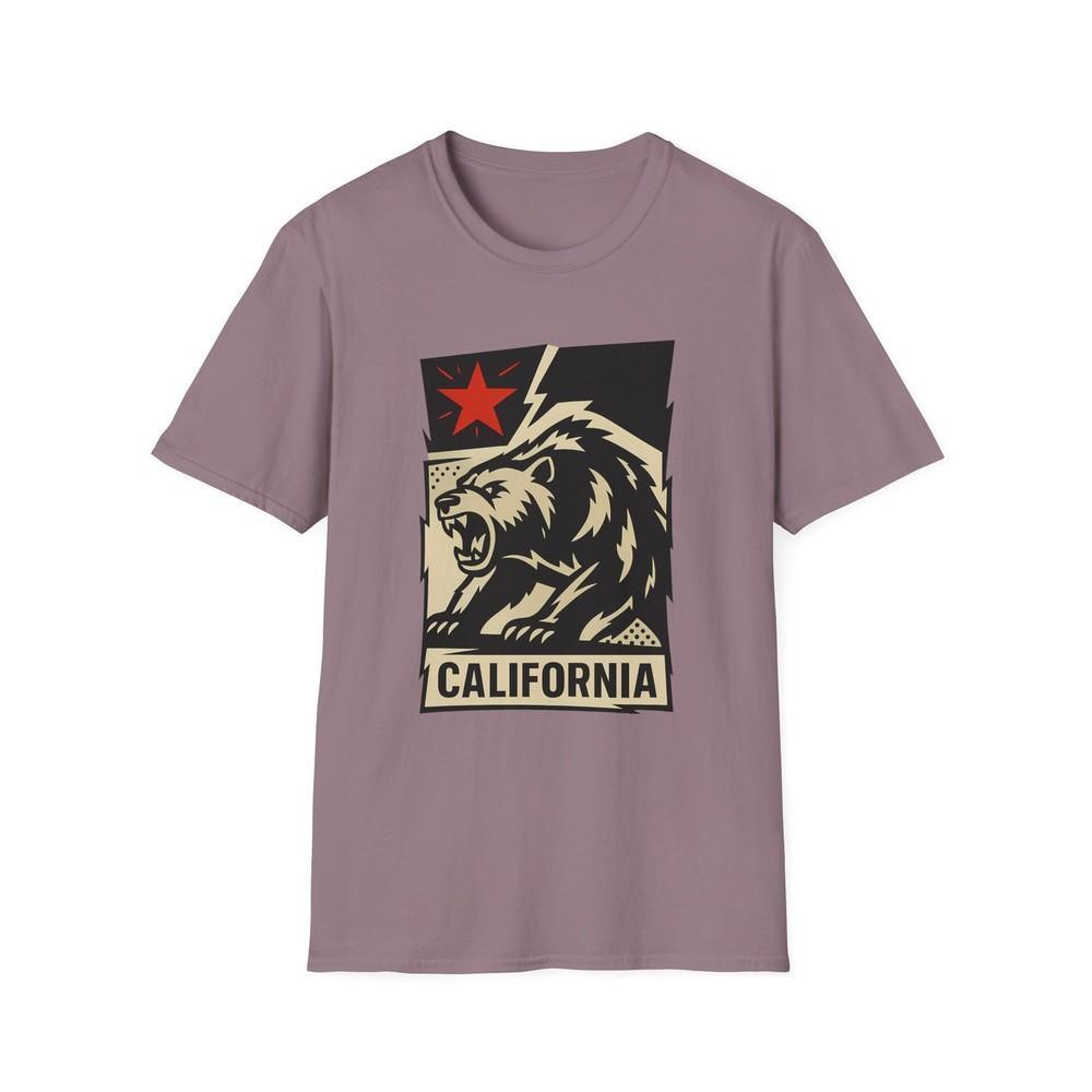 

Unisex Softstyle T-Shirt California Bear Pop Art Snarl Halftone Streetwear XL