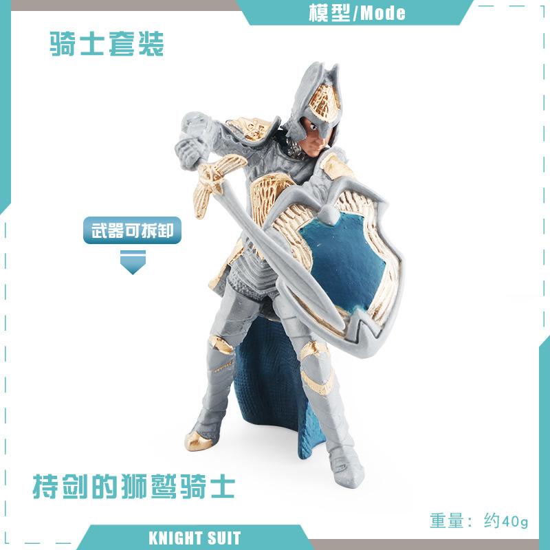 Simulation Western Mythological Knight With Weapon Model Griffin Knight Spear Knight Crossbow Dragon Knight Ornament