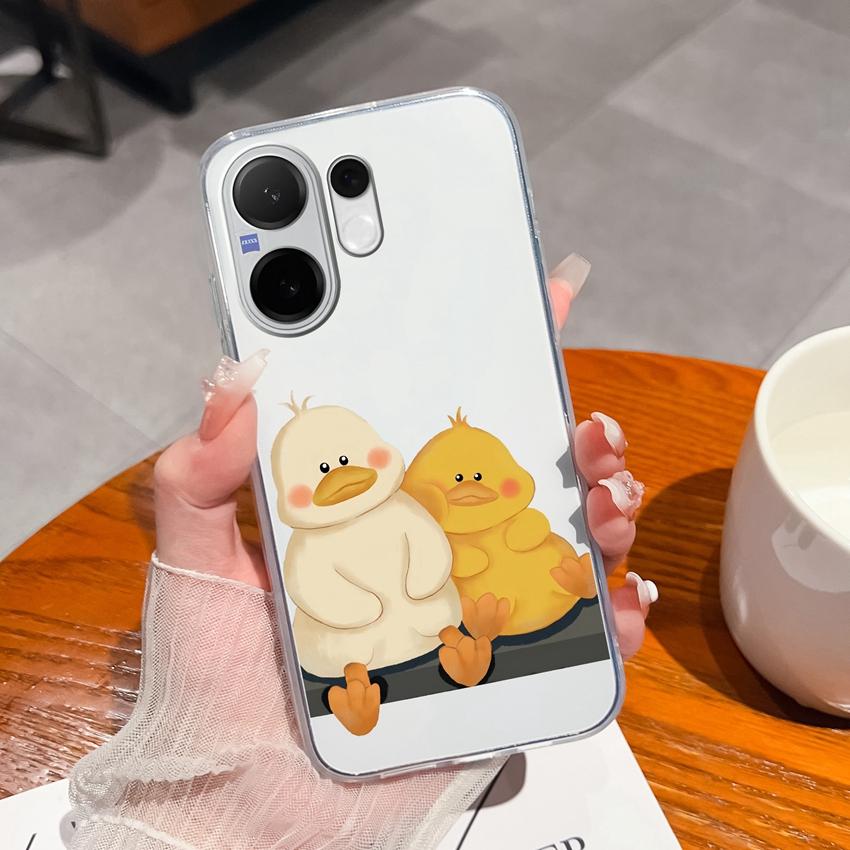 Casing For Vivo V60 V40 Lite V30e Y38 Y39 Y78 X200 Ulta X200s Case Cute Rabbit Panda Dog Back Covers TPU Silicone Soft Clear Phone Bags For Vivo Shell