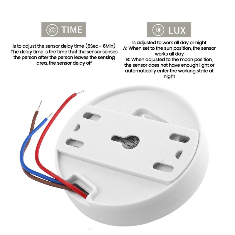 AC 85-265V Intelligent Human Infrared Sensor Switch Ceiling Mini Sensor 802 Ceiling Sensor Switch