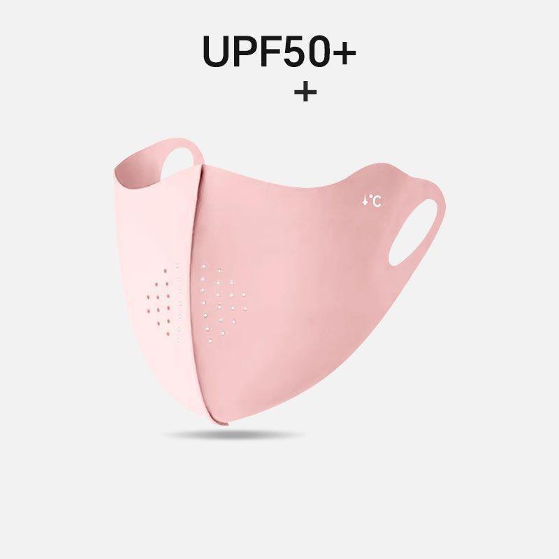 

UPF50+ Cool Sun Protection Mask Breathable Face Cover with Slimming Effect for Outdoor Driving and Sports Multiple Color Options розовый