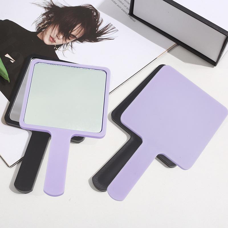 

Portable High-Grade Handheld Makeup Mirror: Square Travel Beauty Gift 16*9 світло-фіолетового кольору