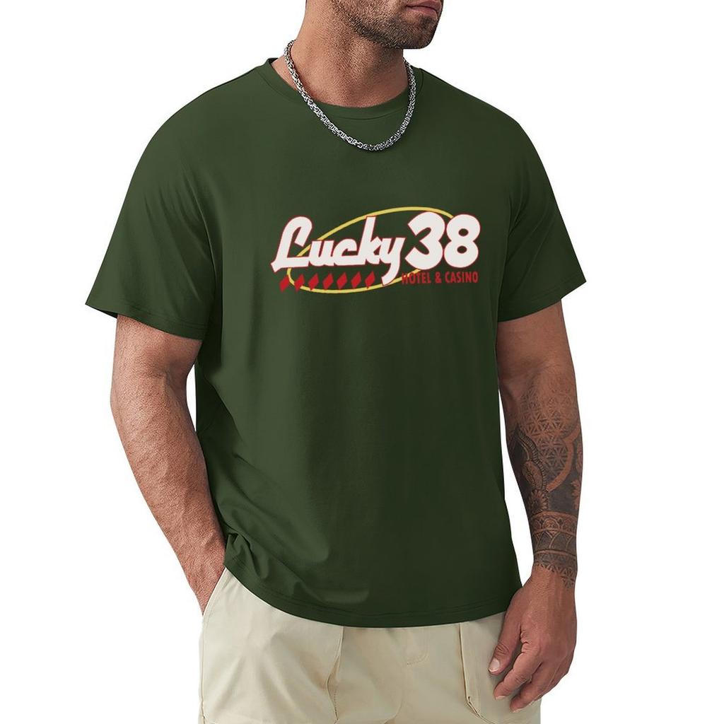 Lucky 38 T-Shirt Designer Shirts Anime Tshirt Graphic T Shirt Vintage Black T-Shirts For Men