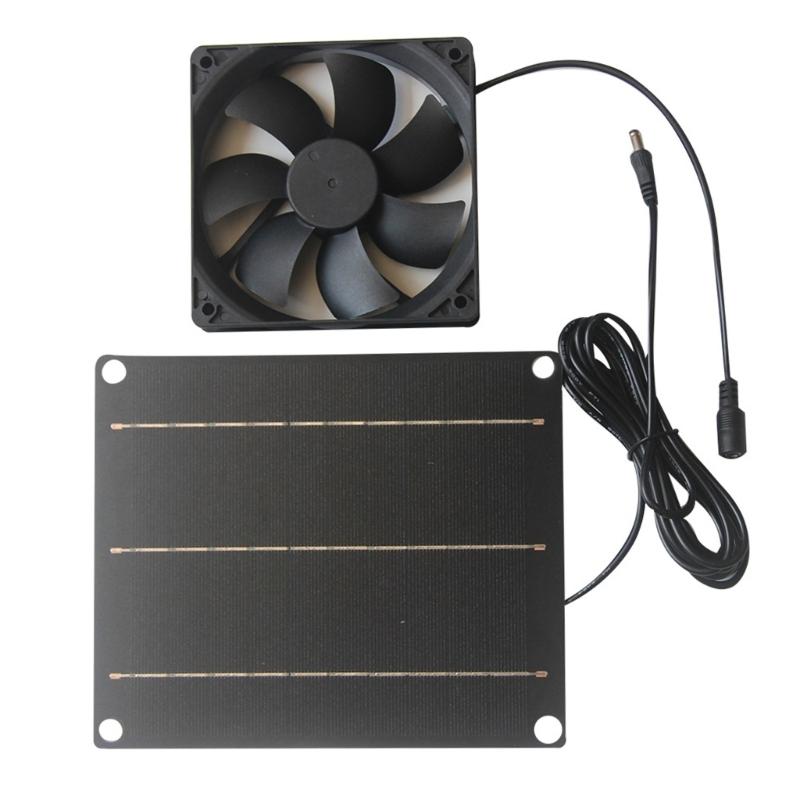 

1 Set 6W Solar Charging Board 120mm Fan with 3.0M Cable Length for Pet Chicken Coop Ventilation Solar Panel Plate 1