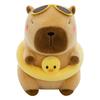 Pink Summer Style Capybara Plush Doll with Swimming Ring - Perfect Girl's Birthday Gift