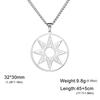 Large Octagram Necklace Stainless Steel 8 Point Star of Ishtar Innana Venus Charm Pendant Hellenic Jewelry