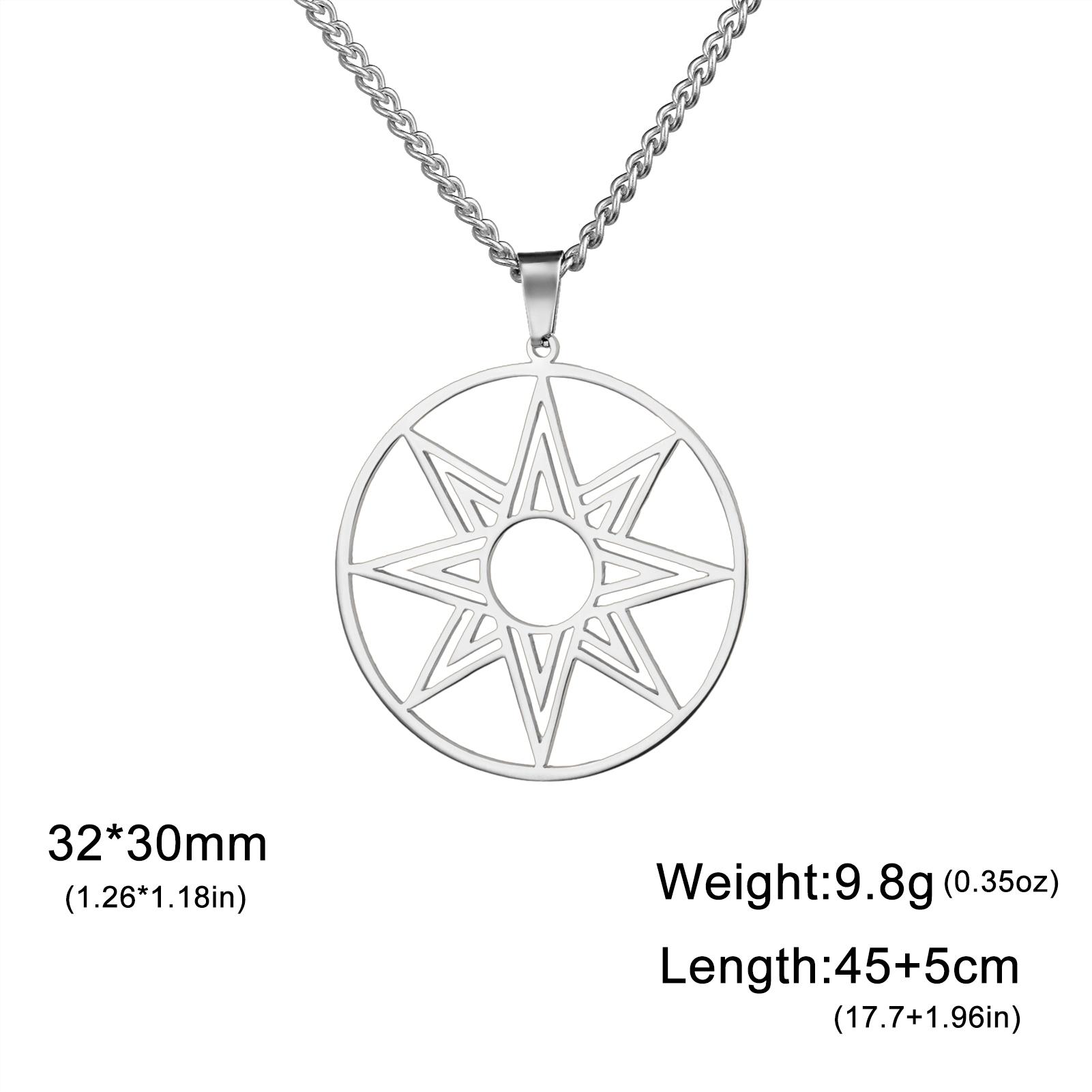 

LIKGREAT Stainless Steel Octagram Pendant Necklace Greek Star of Ishtar Inanna Chain Neck Assyrian Star Charm Jewelry Gift 2025