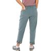 Decathlon NH500 Solid Trekking Outdoor Sports Mid-Rise Slim Slacks Women's Dark Grey Green