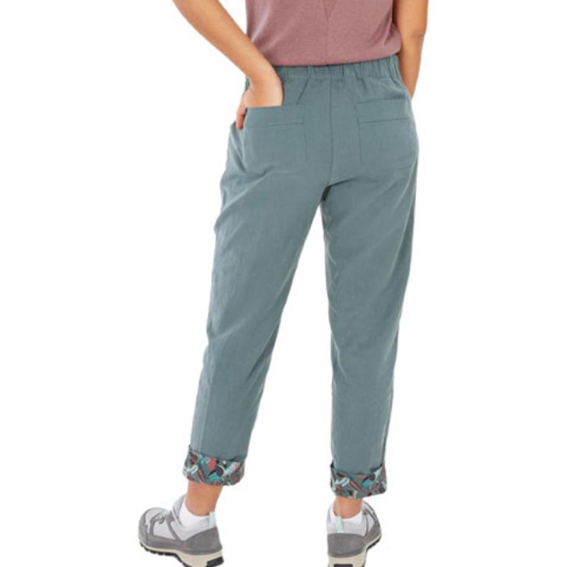 Decathlon NH500 Solid Trekking Outdoor Sports Mid-Rise Slim Slacks Women's Dark Grey Green