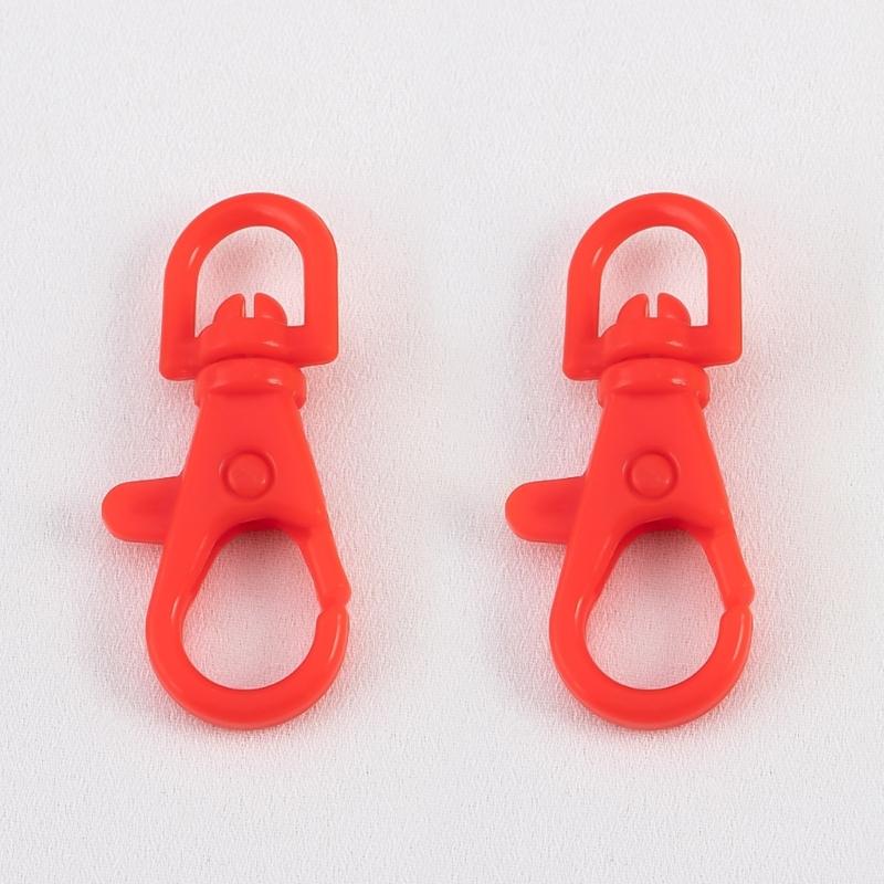 Pack of 20 Colorful Plastic Lobster Clasps Keychain Accessories Plastic Texture for Jewelry Making and Craft Projects