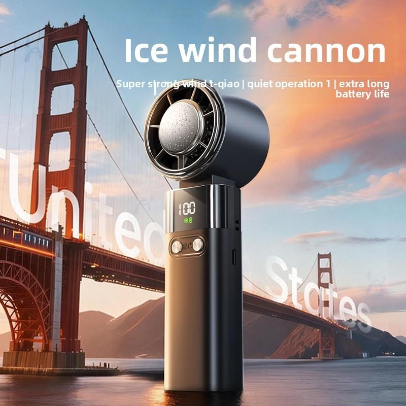Portable Handheld Usb Fan With Ice Cooling Function For Outdoor Travel And Dorm Use