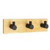 Bamboos And Stainless Steel Hook For Hanging Towels Clothes Decorative Coat Rack Wall Mounted Key Organizer