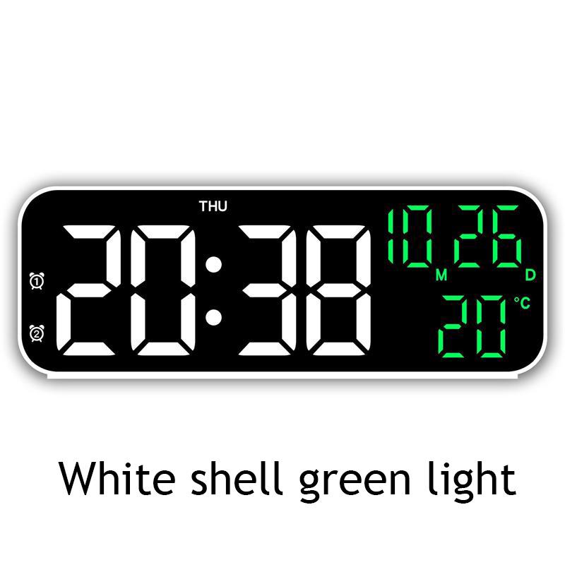 Multi-function Led Alarm Clock 24 Hour Display Temperature Date Adjustable Brightness Desktop Alarm Clock Voice Control Function