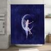 Fantasy Moon Fairy Shower Curtain Celestial Space Galaxy Decor Bathroom Set Vintage Gothic Art