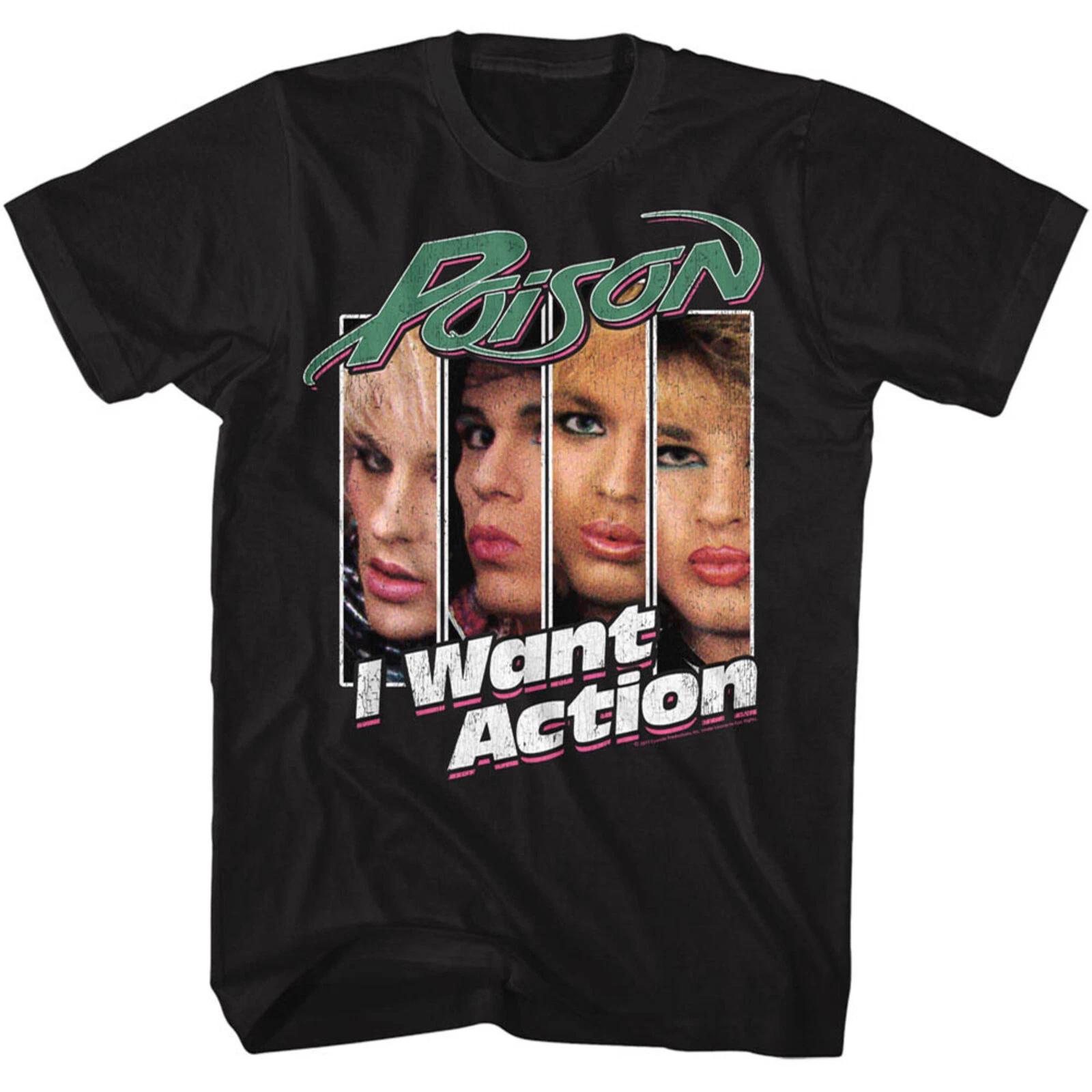 POISON cd lgo I WANT ACTION Official SHIRT XL New look what the cat dragged in M