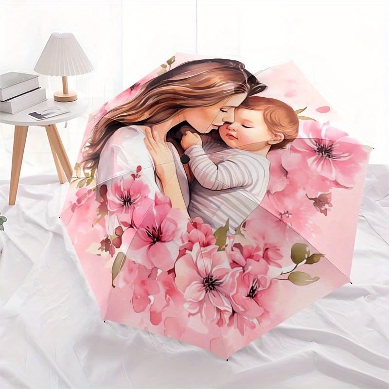1pc Motherhood, Love Themed High-quality Umbrella,Automatic Opening and Closing Umbrella,Multi-functional Umbrella G0811045