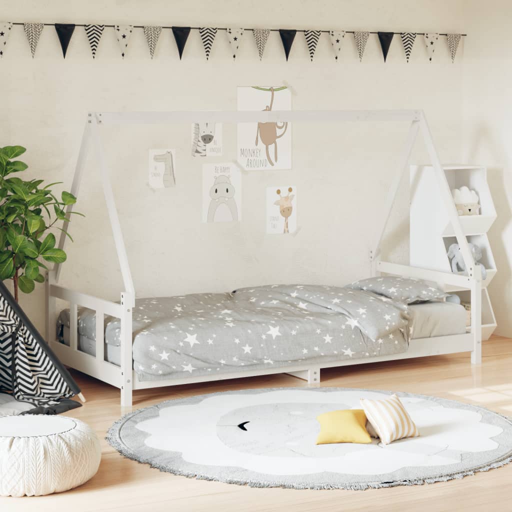 Children s Bed White 90x190 cm Solid Pine Wood