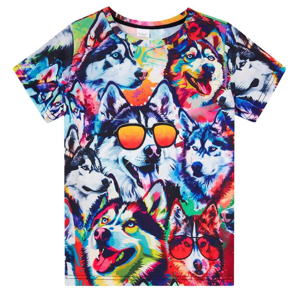 3D Cute Animal Cat Print T-shirt Men Women Summer Animal Casual Tops Tees Kids Cartoon O-neck Short Sleeve T Shirt Hawaii Tshirt