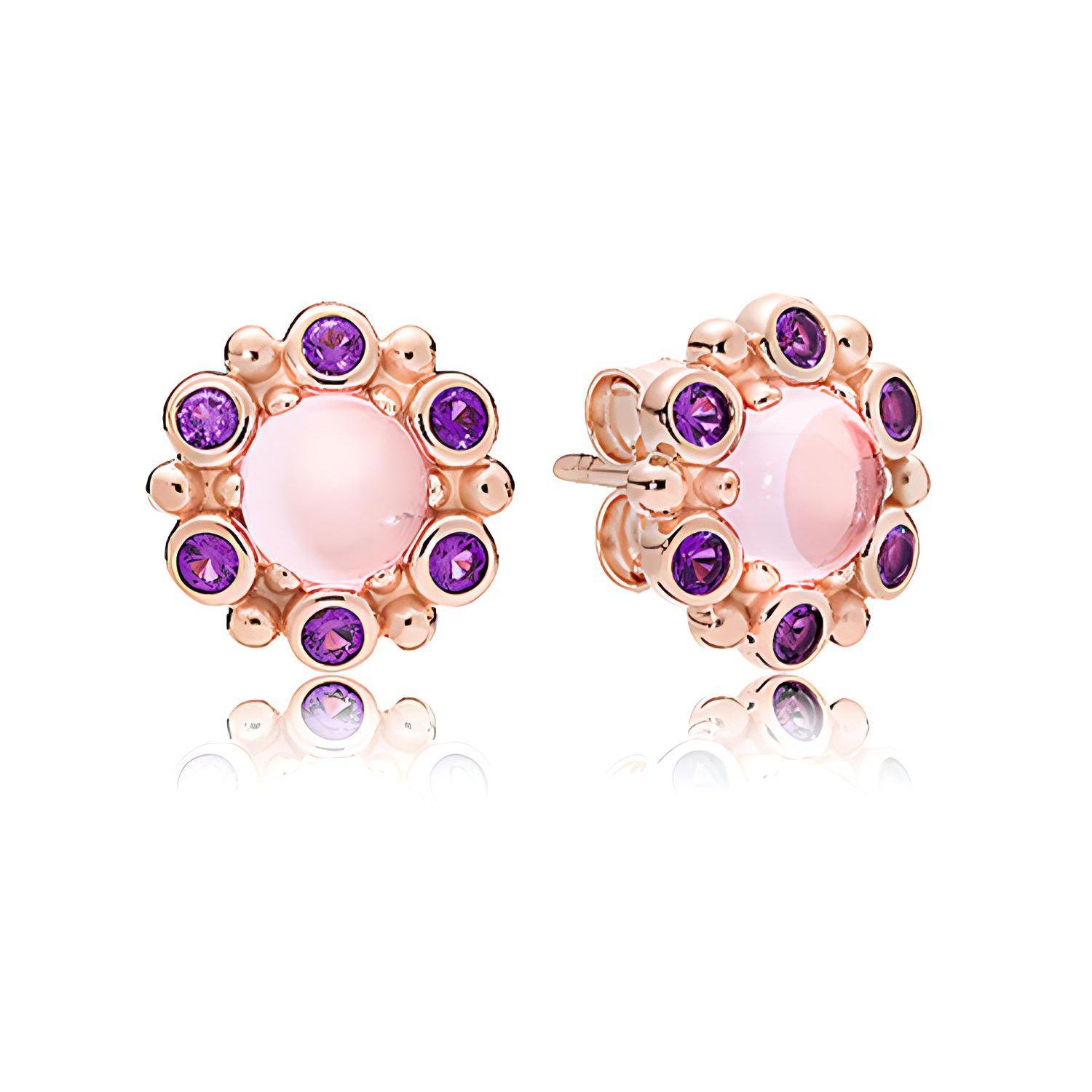 

Pandora Emblem Radiance Earrings Women earrings Rose-Gold 287728NPM Multicolor