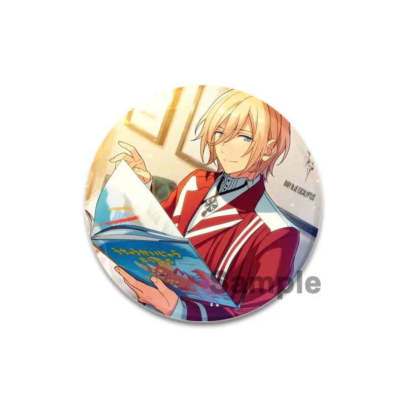 32/44/58mm Ensemble Stars Idol Round Brooch Cartoon Cosplay Badge Icons Lapel Pins for Backpack Gifts Eichi Tenshouin