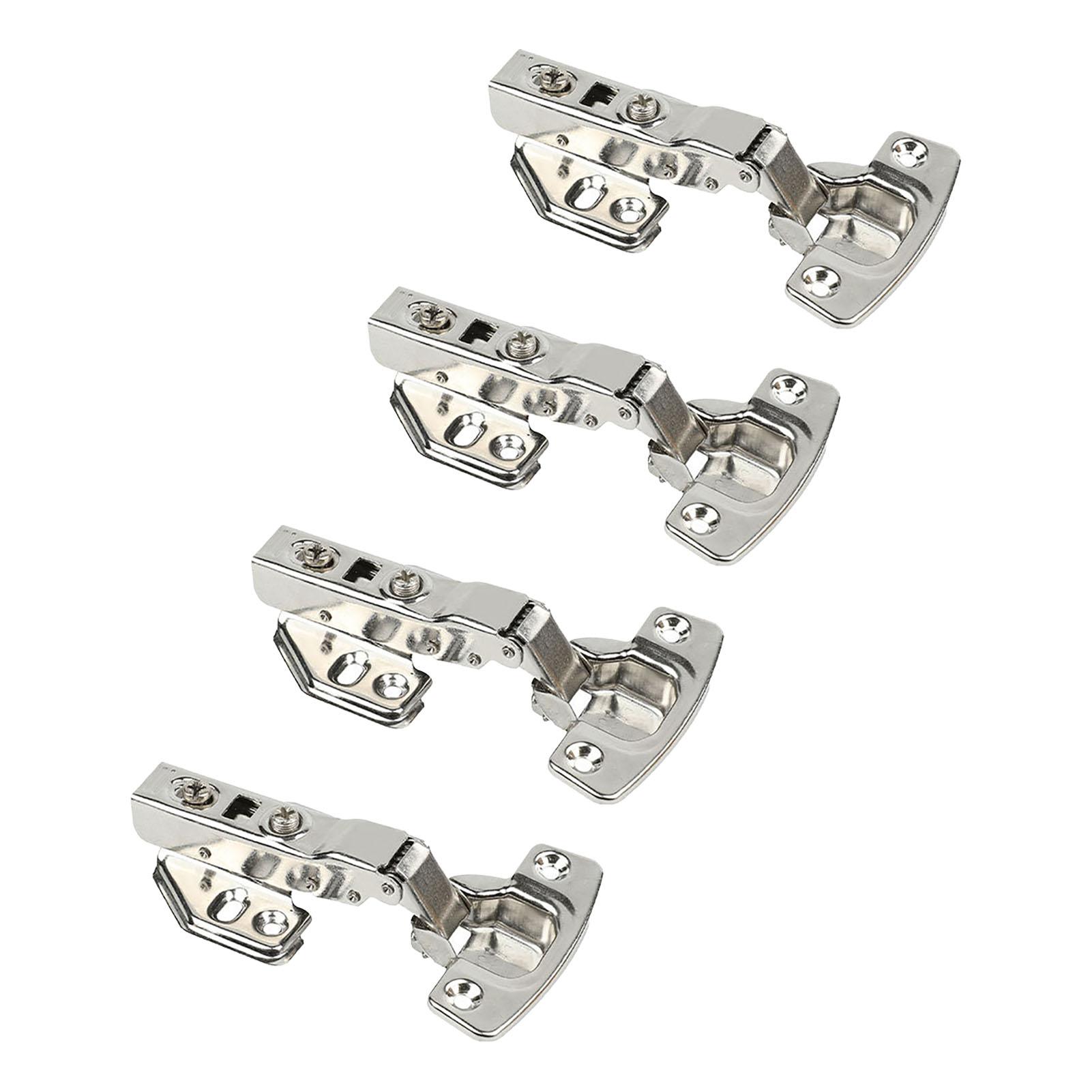 

4 шт. Гидравлические петли Металлические пружинные петли с мягким закрыванием Петли из нержавеющей стали 304 для шкафа