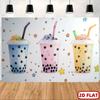 2D Flat Design, 1-piece Inflatable Bubble Milk Tea Party Banner, Suitable for Decoration In Coffee Shops and Photo Studi