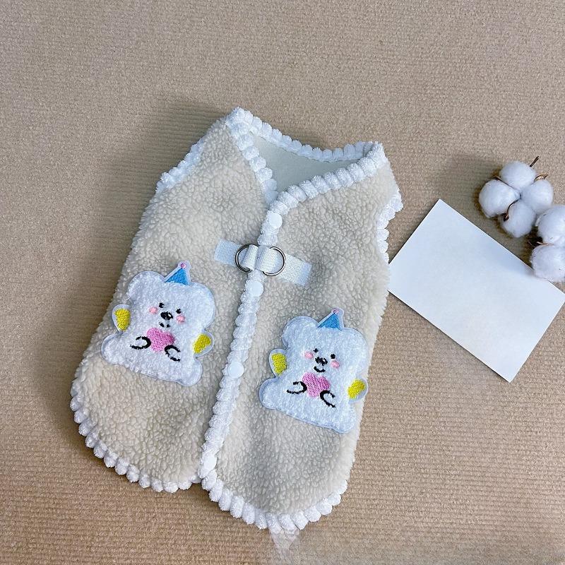 Winter and Autumn Thick and Warm Pet Dog and Cat Clothes, Suitable for Walking, Festive New Year Decoration