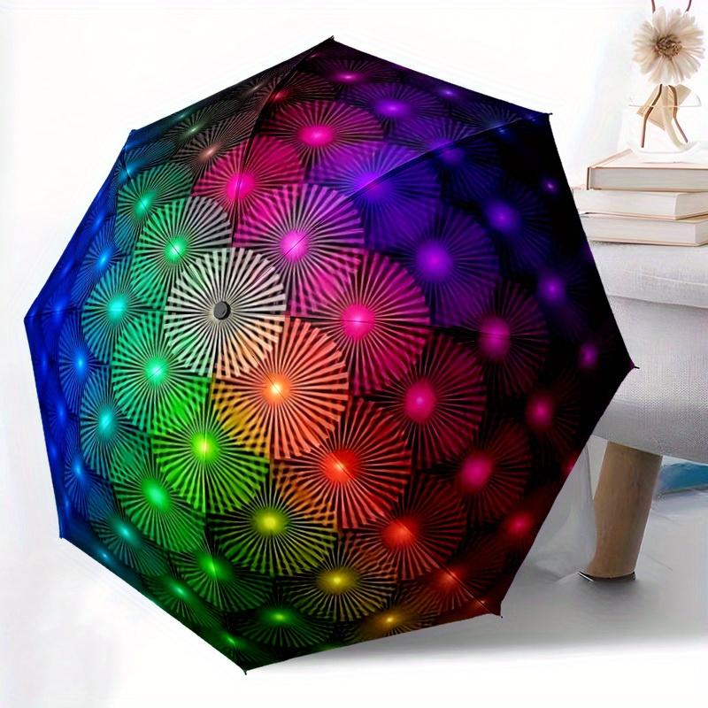 1pc Colorful SphereAutomatic Folding Umbrella, Portable & Foldable Design with 8 Ribs, Casual Outdoor Accessory yy250804254