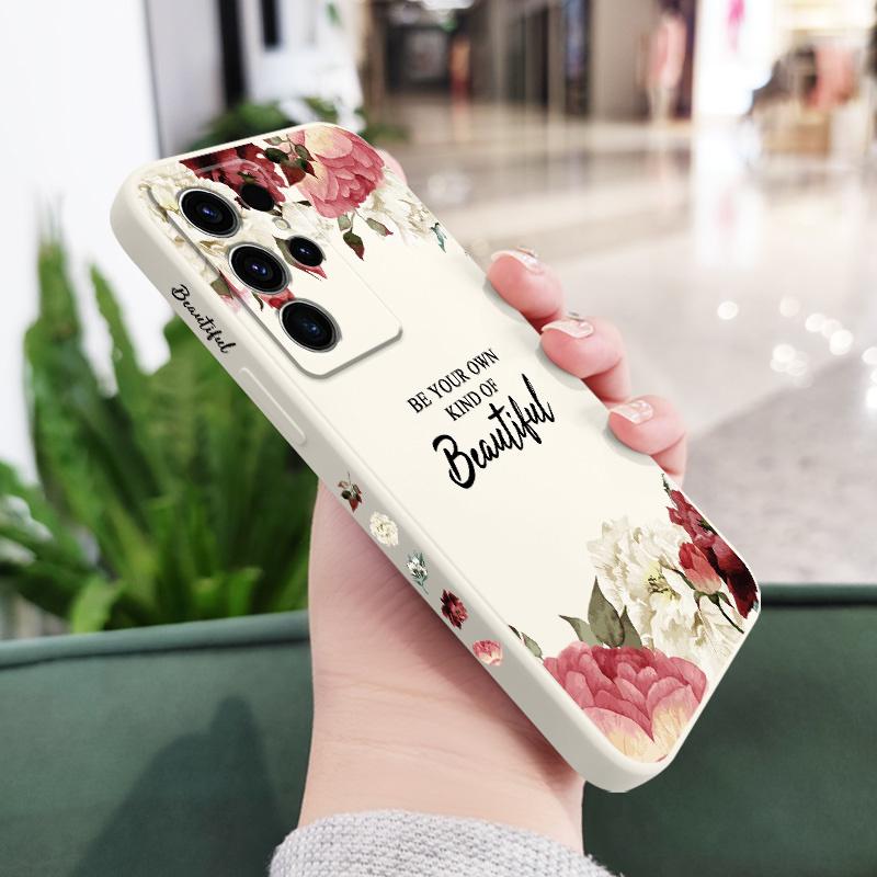 

Quiet Flowers Phone Case For Samsung Galaxy S25 S24 S23 S22 S21 S20 S10 S10E Ultra Plus FE Note 20 Ultra 10 9 Plus Cover Galaxy S22