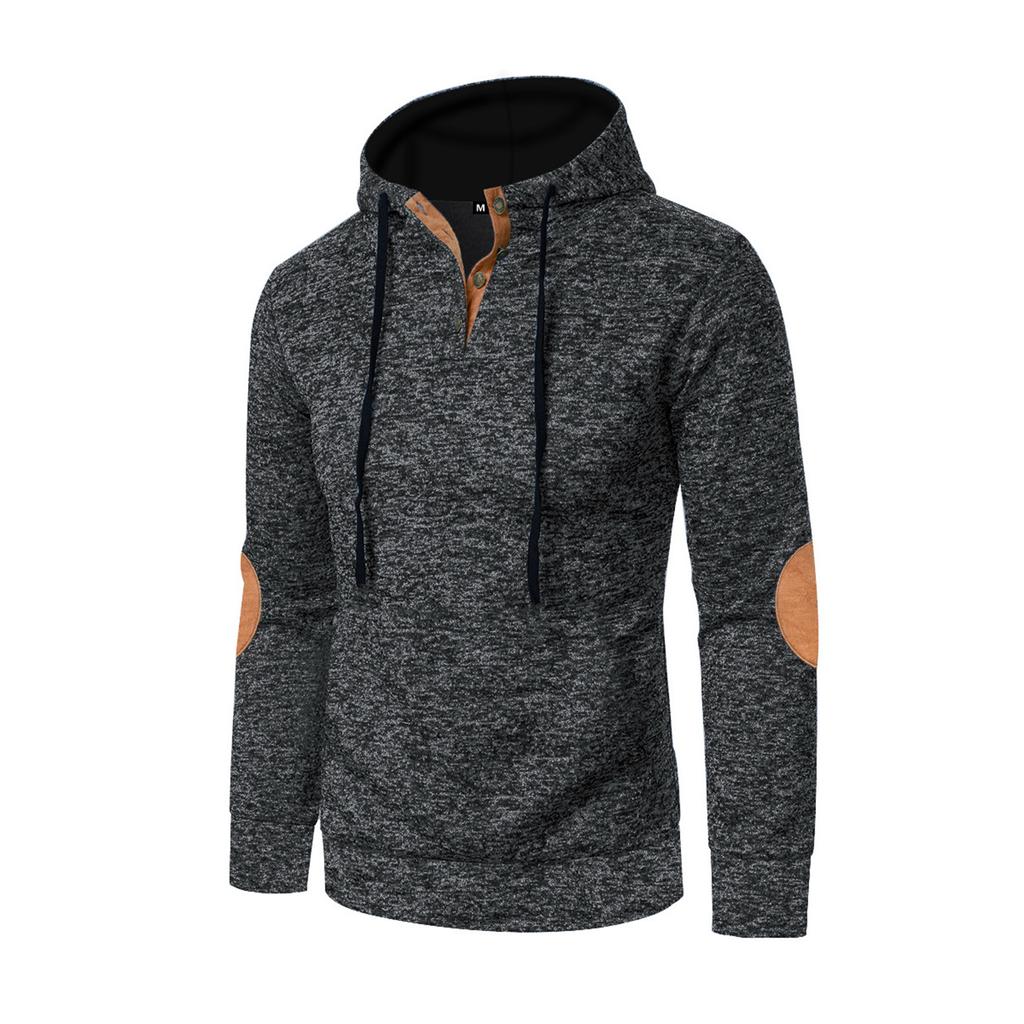 Herren Fleece-Kapuzenpullover mit Reißverschluss Lässig Leicht Langärmlig Sport Kapuzenjacken Winter Warme Mäntel mit Klapptaschen