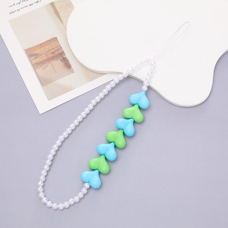 New Floral Fragrance Style Phone Chain with Beaded Pendant and Anti-Drop Lanyard for Women