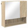 Mirror Cabinet Sonoma Oak 59 X 17 X 55 Cm Engineered Wood
