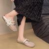 Fashion Slippers for Ladies Sweet Sandals Shoes Woman 2025 Trend Flats Mules Fashion Bow Comfortable Women's Shoes Barefoot Summer Sale