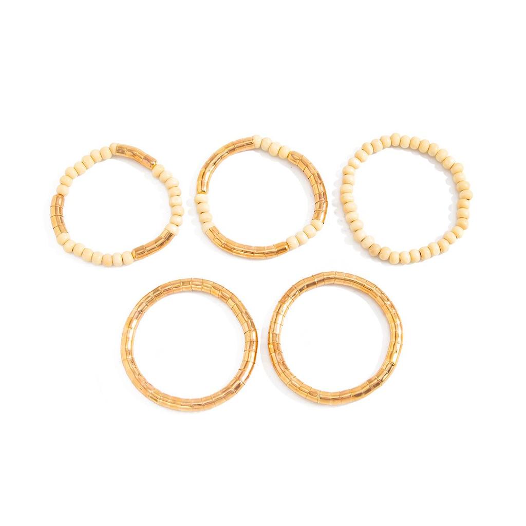 Multi-Layer Beaded Necklace with Colorfast Finish and Light Luxury Style