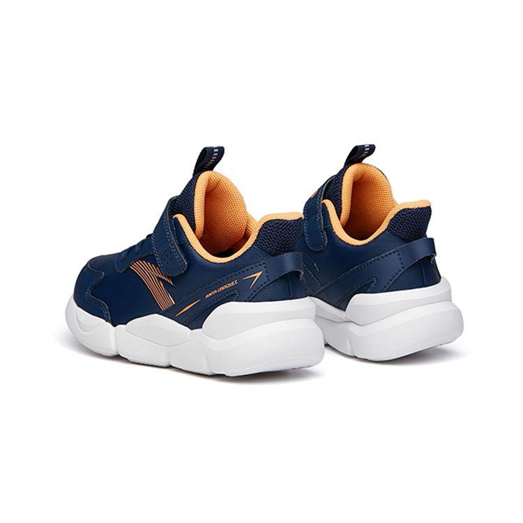 Anta Leather Shock Absorbing Non-Slip Durable Lightweight Low-Top Kids Running Shoes Kids sneaker Blue Yellow A312149951A-2
