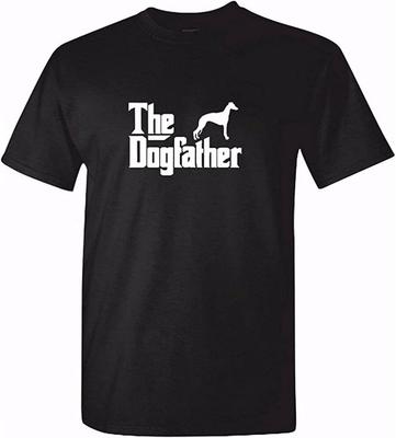 Mens Whippet/Greyhound Tshirt - Dog Father T Shirt Clothing Present Gift Black