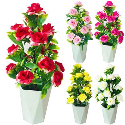 Artificial Flower Plant Pot Bonsai Office Garden Party Furniture Ornament Decor