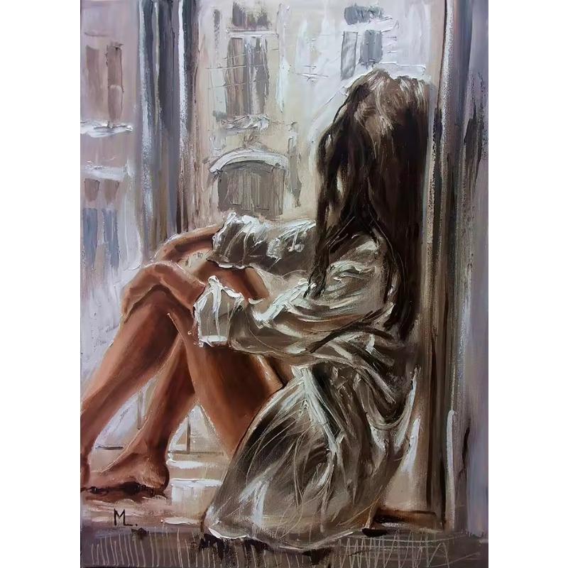 Figurenmalerei Sexy Frauen Strand Leinwand Ölgemälde Druck auf Leinwand Abstrakt Boho Porträt Poster Wandkunst Bilder Dekor