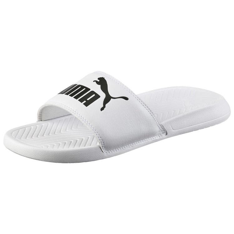 PUMA Popcat Slide White Black Men s 360265-12 EU 35.5