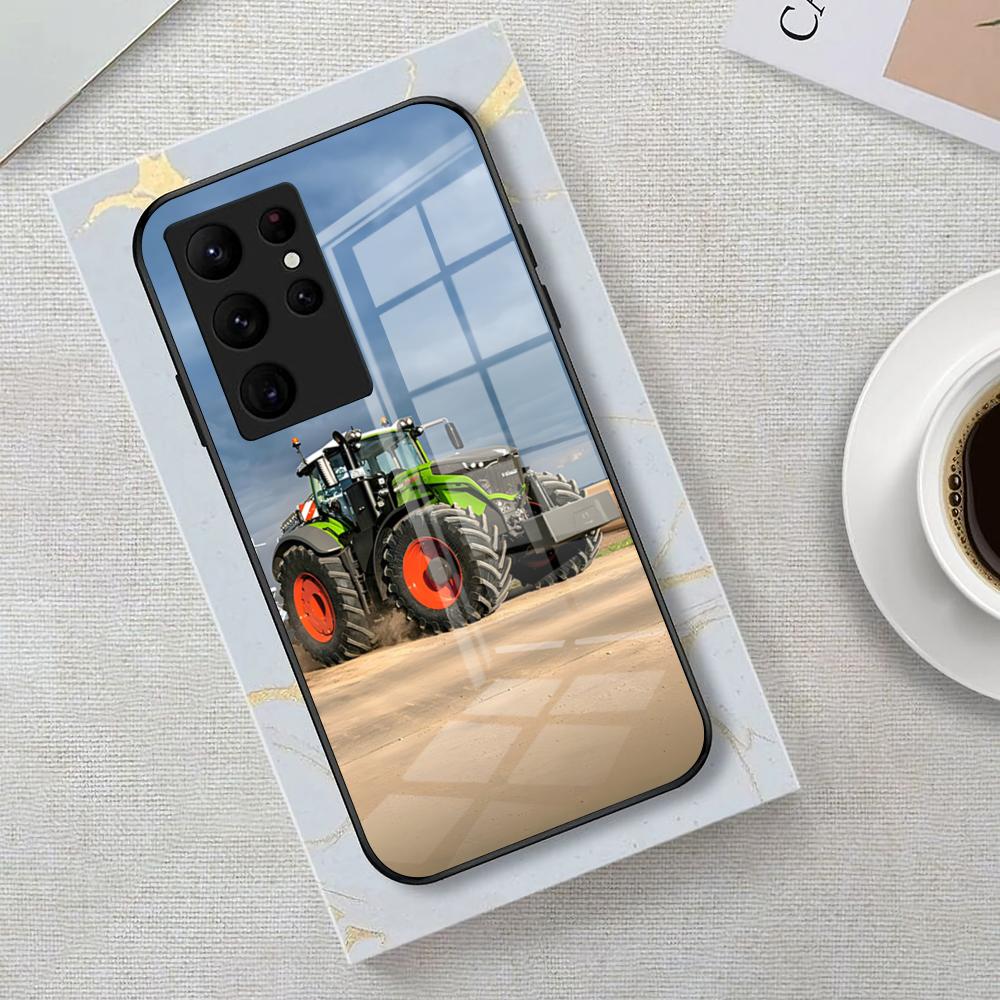 Machinery FENDT Phone Case For Samsung S26 S25 Edge Ultra 23 22 21 20 Ultra Plus S24 Fe Glass Cover