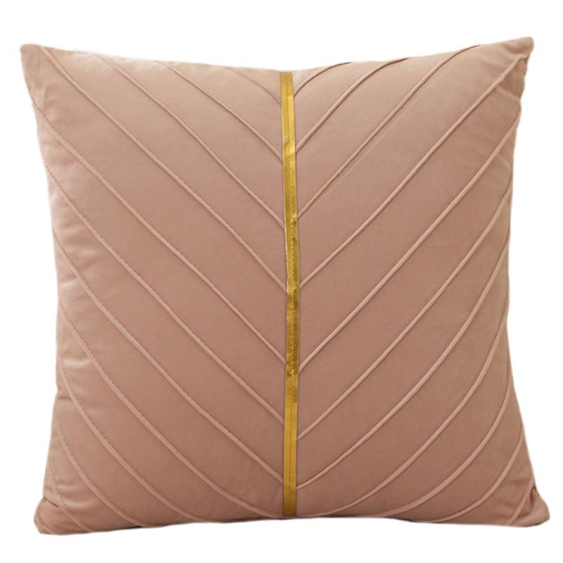 Household Flannel Pillow Cover Cojines Simple Pure Color Sofa Splicing Pillowcase Dutch Velvet Cushion Covers 45X45 Home Decor
