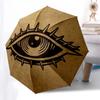 1pc Eye Spikes Automatic Folding Umbrella, Heavy Duty 8 Rib Iron Frame,  Suitable for Travel, Daily Use, Birthday, Decor Gift  86