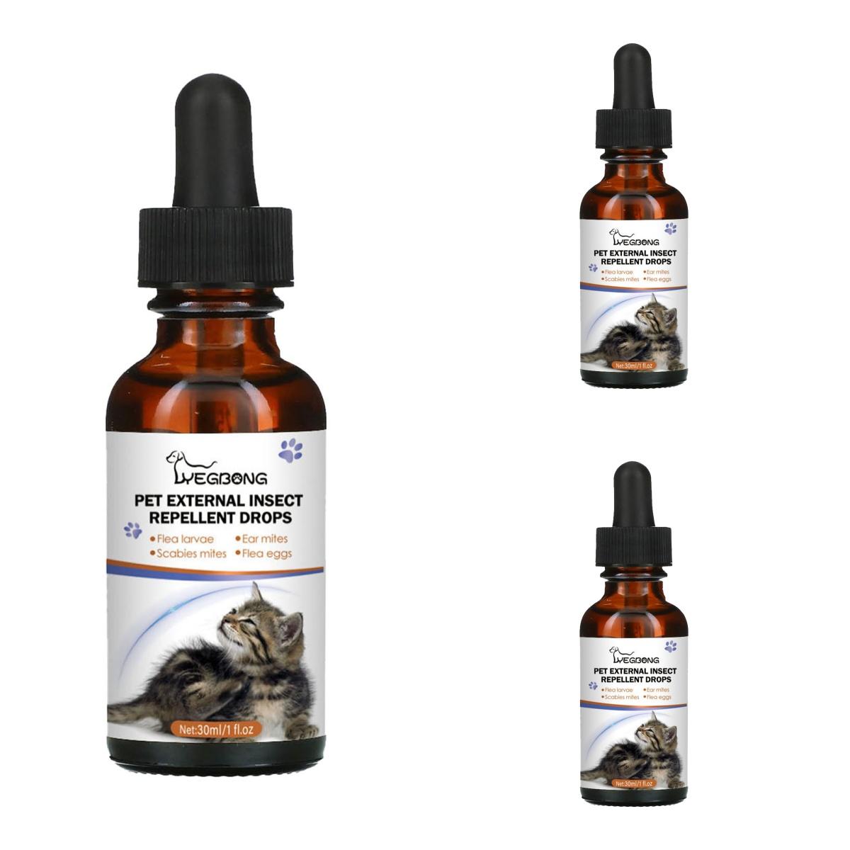 

Натуральный репеллент от насекомых для домашних животных, капли, безопасное эффективное средство от блох и клещей для собак, кошек, бутылка 30 мл 90ml