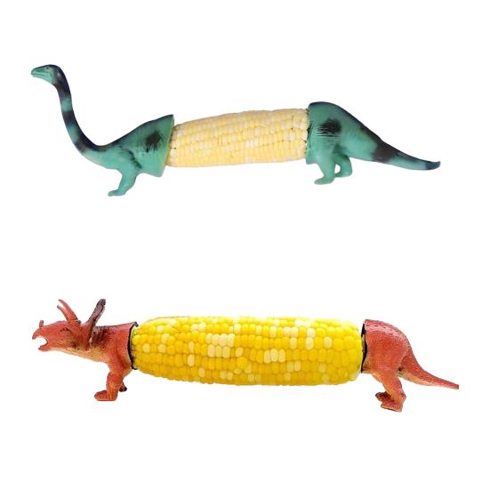 Corn Cob Holders Dinosaur Styling Reusable BBQ Prongs Kids Adults Corn Cob Clip Tableware Accessories