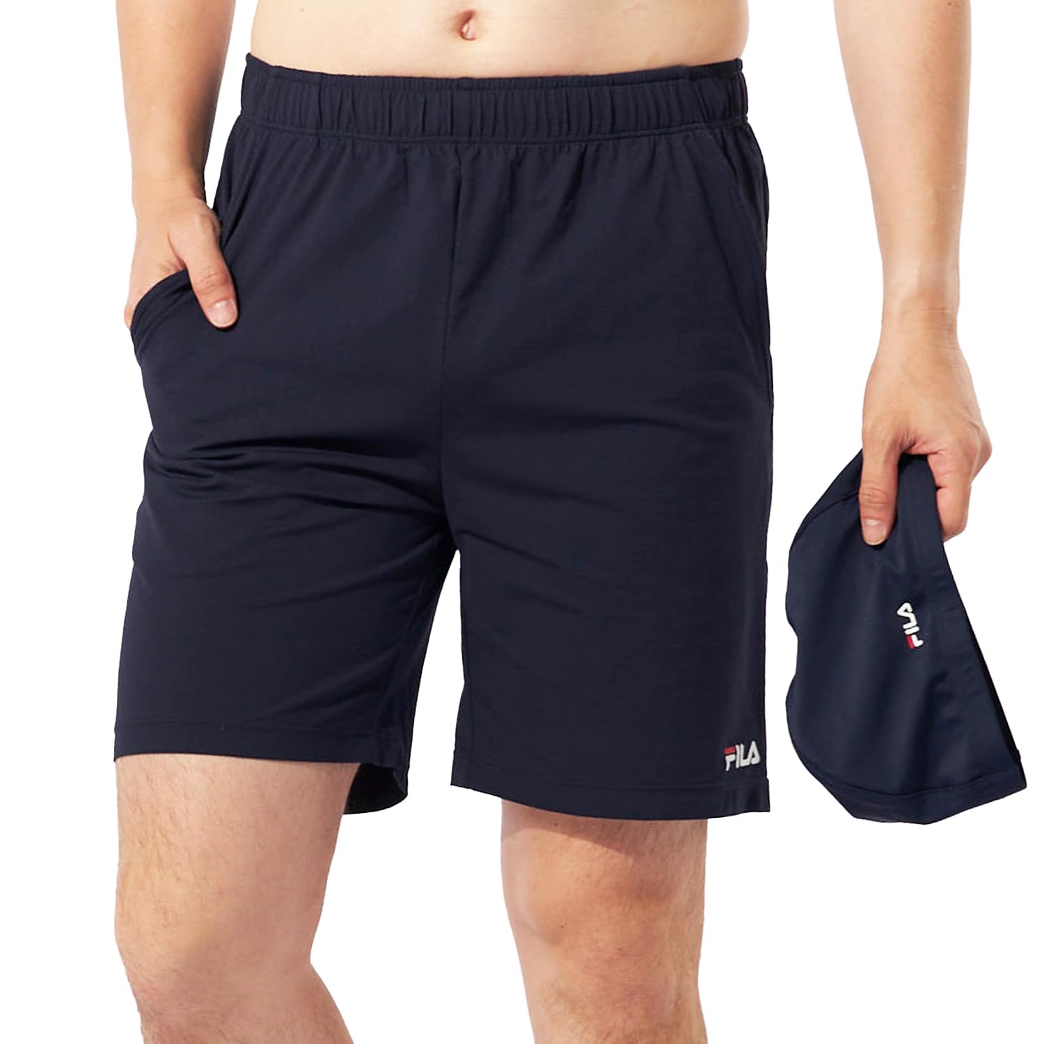 

Фитнес Купальник Купальные Шорты Шапочка Набор для 3L [FILA] + Мужчины, Темно-синий,