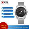 OFNS Men's Ultra-thin Quartz Wristwatch with Rotating Bezel and 3D Markers