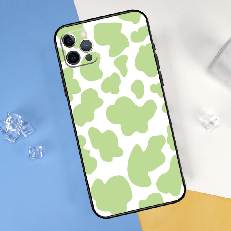 Green Aesthetic Phone Case For iPhone 16 Pro 15 Pro 11 13 14 Pro Max 12 Mini XR 16 15 Plus 16e Cover Shell