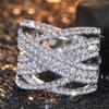 Xiaomi Huitan Charming Women Ring Inlaid Sparkling Cubic Zirconia Luxury Wedding Female Engagement Finger Accessories Fashion Jewelry